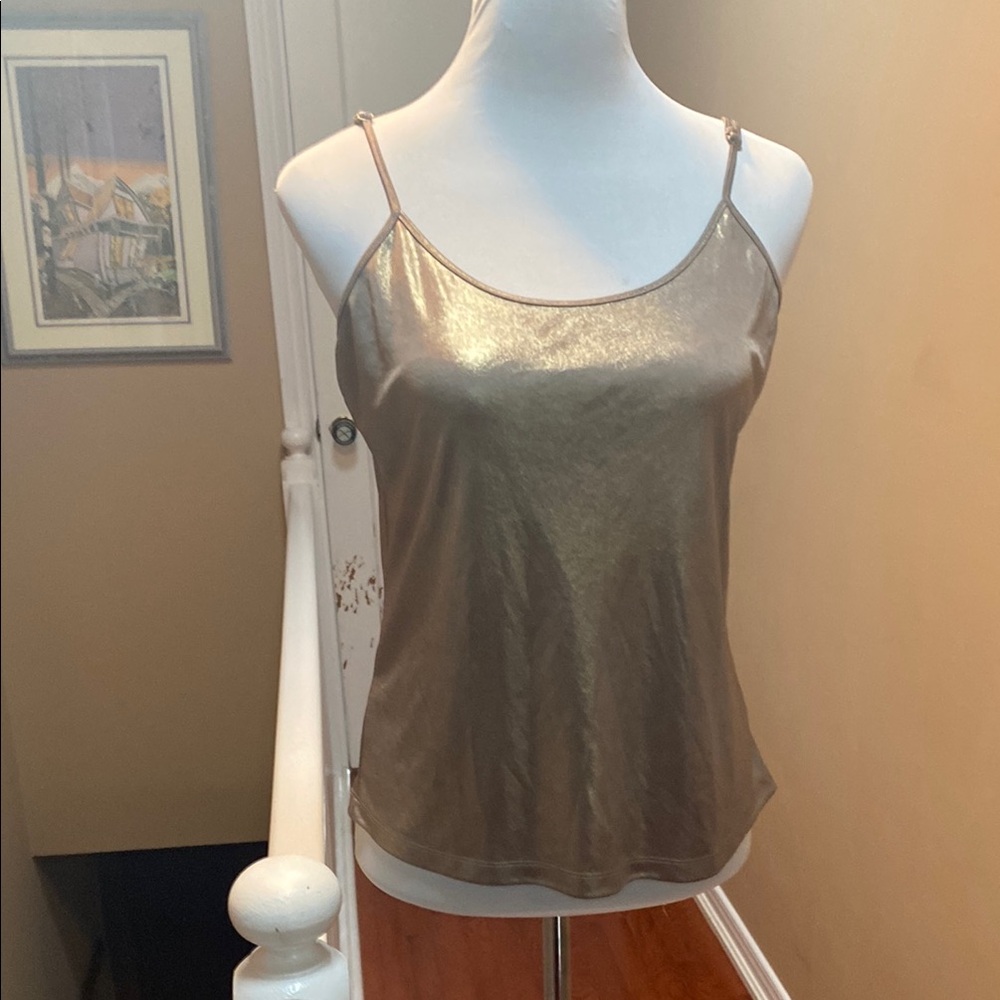 Gold Camisole Top with Elegant Shine
